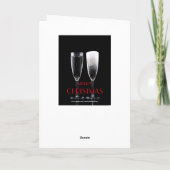 メリークリスマスシャンパンフルートグラス応援 シーズンカード (裏面)