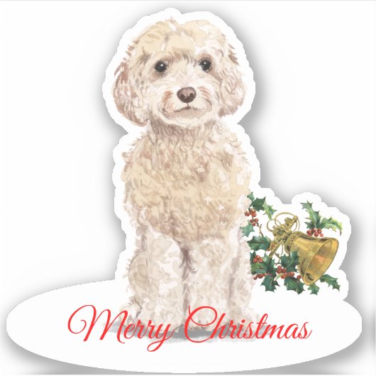 メリークリスマスシャンパーニュカスタムコカポカットビニル シール (正面)