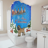 メリークリスマスシャールペイ シャワーカーテン (インサイチュ)