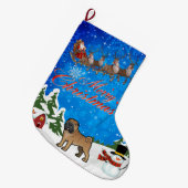 メリークリスマスシャールペイ ラージクリスマスストッキング (正面 (吊り時))
