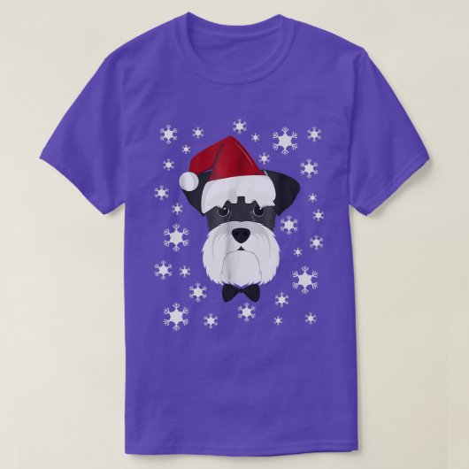 メリークリスマスシュナウザードッグ醜いセータープレミアム Tシャツ (デザイン正面)
