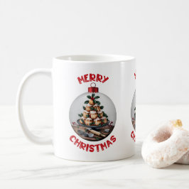 メリークリスマスシュークリームオーナメント コーヒーマグカップ