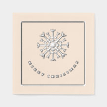 メリークリスマスシルバーのスノーフレークはシック