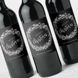 メリークリスマスシルバーの星 ワインラベル