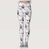 メリークリスマスシルバーオーナメントボールツリーライト レギンス (正面)