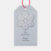 メリークリスマスシルバーグリッタースノーフレーク ギフトタグ (裏面)