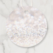 メリークリスマスシルバーグリッター名メッセージカード フェイバータグ (裏面)