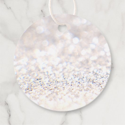 メリークリスマスシルバーグリッター名メッセージカード フェイバータグ (裏面)