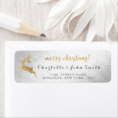 メリークリスマスシルバーゴールデントナカイの住所 ラベル (インサイチュ)