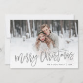 メリークリスマスシルバースクリプトフォトオーバーレイ シーズンカード (正面)