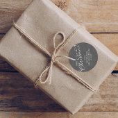 メリークリスマスシルバースクリプト冬のスノーフレーク ラウンドシール