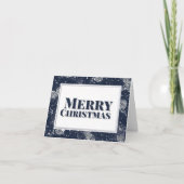 メリークリスマスシルバーピネコーンスノーナイト シーズンカード (正面)