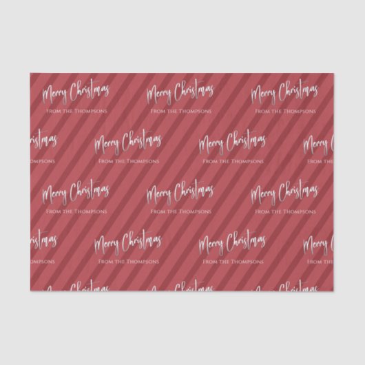 メリークリスマスシルバー書道台本レッド 薄葉紙 (正面)