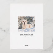 メリークリスマスシルバー飾り縁ど写真 箔シーズンカード (裏面)