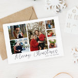 メリークリスマスシルバー6枚の写真<br><div class="desc">スタイルでクリスマスの願いを送るメリークリスマスシルバー6写真メリークリスマスカード。</div>