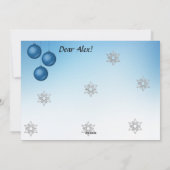 メリークリスマスシルバー&ブルージャパンディウォーター色 シーズンカード (裏面)