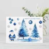 メリークリスマスシルバー&ブルージャパンディウォーター色 シーズンカード (スタンド正面)