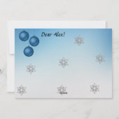 メリークリスマスシルバー&ブルージャパンディウォーター色 シーズンカード (裏面)