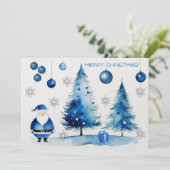 メリークリスマスシルバー&ブルージャパンディウォーター色 シーズンカード (スタンド正面)