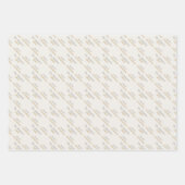 メリークリスマスシルバー&金ゴールドスクリプトパーソナライズされた、 ラッピングペーパーシート (正面3)