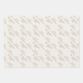 メリークリスマスシルバー&金ゴールドスクリプトパーソナライズされた、 ラッピングペーパーシート (正面)