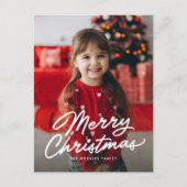 メリークリスマスシンプルのカジュアルの台本1枚 シーズンポストカード (正面)