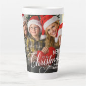 メリークリスマスシンプルのカスタム カフェラテマグ (正面)