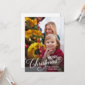 メリークリスマスシンプルのカスタム カード (正面/裏面インサイチュ)