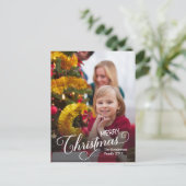 メリークリスマスシンプルのカスタム ポストカード (スタンド正面)