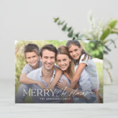 メリークリスマスシンプルのスクリプト写真 シーズンカード (スタンド正面)