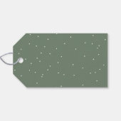 メリークリスマスシンプルのスクリプト聖緑の休日 ギフトタグ (裏面横)