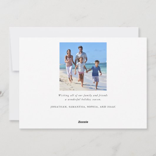 メリークリスマスシンプルのスクリプト2の写真 シーズンカード (裏面)