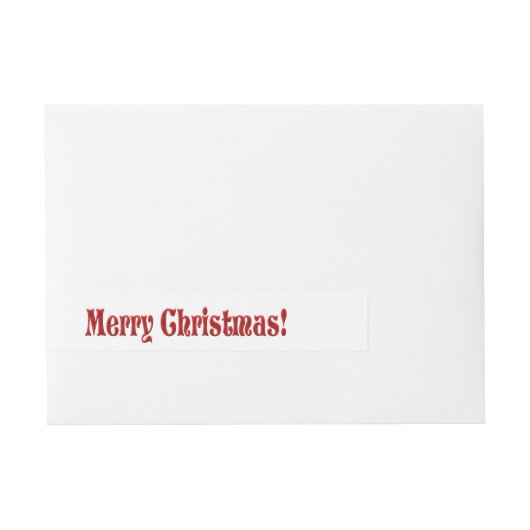 メリークリスマスシンプルのハンドレット ラップアラウンド宛名ラベル (正面)