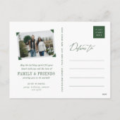 メリークリスマスシンプルのブラシのスクリプモダント写真 シーズンポストカード (裏面)