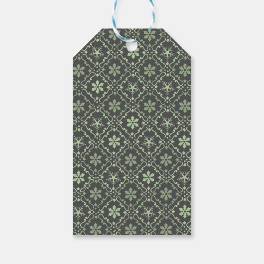 メリークリスマスシンプルのミニマリストスクリプトのスノーフレーク ギフトタグ (裏面)