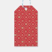 メリークリスマスシンプルのミニマリストスクリプトのスノーフレーク ギフトタグ (裏面)