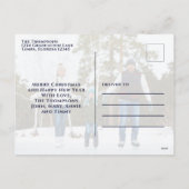 メリークリスマスシンプルのミニマリスト2枚フォトベーシック シーズンポストカード (裏面)