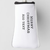 メリークリスマスシンプルのミニマル文字の追加 ゴルフヘッドカバー (回転90)