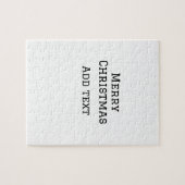 メリークリスマスシンプルのミニマル文字の追加 ジグソーパズル (横)