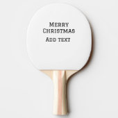 メリークリスマスシンプルのミニマル文字の追加 卓球ラケット (裏面)
