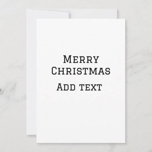 メリークリスマスシンプルのミニマル文字の追加 招待状 (正面)