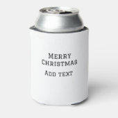 メリークリスマスシンプルのミニマル文字の追加 缶クーラー (缶裏面)