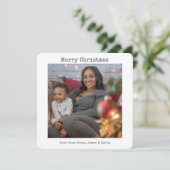 メリークリスマスシンプルのモダン写真カード シーズンカード (スタンド正面)