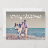 メリークリスマスシンプルのレトロスクリプト1枚の写真 シーズンカード (正面)