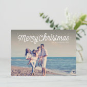 メリークリスマスシンプルのレトロスクリプト1枚の写真 シーズンカード (スタンド正面)