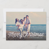 メリークリスマスシンプルのレトロスクリプト1枚の写真 シーズンカード (正面)