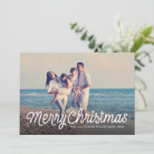 メリークリスマスシンプルのレトロスクリプト1枚の写真 シーズンカード (スタンド正面)