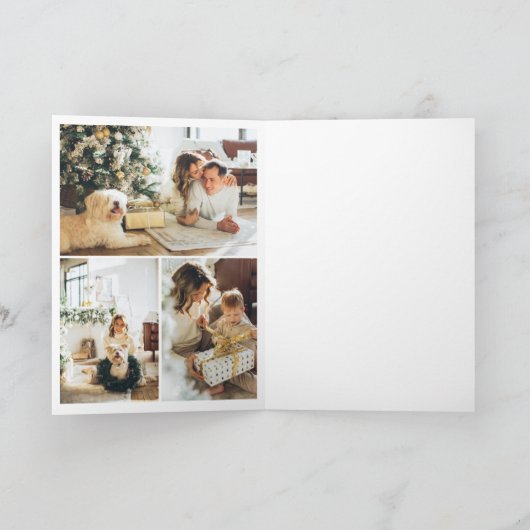 メリークリスマスシンプルエレガントパーソナライズされた シーズンカード (内部)