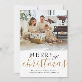 メリークリスマスシンプルエレガントパーソナライズされた シーズンカード