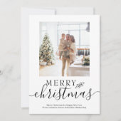 メリークリスマスシンプルエレガントパーソナライズされた シーズンカード (正面)